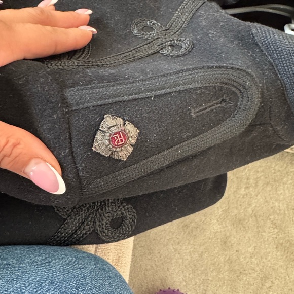 Ralph Lauren Black Military Coat Women Size M - Picture 7 of 7